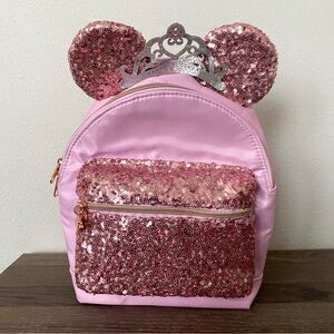 Disney Cruise Line DCL Bibbidi Bobbidi Boutique Backpack Pink Sequin
